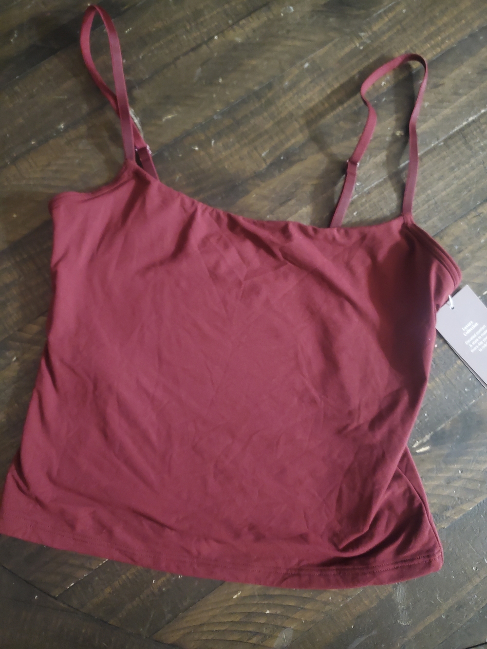 Auden Berry Red Adjustable Strap Cami Top